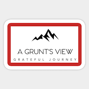 Red A Grunt's View Sticker